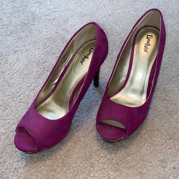 Lime Light Fuchsia Platform Heels Size 9.5 - Picture 1 of 8